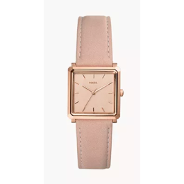 Watch strap Fossil ES4570 Leather Beige 18mm